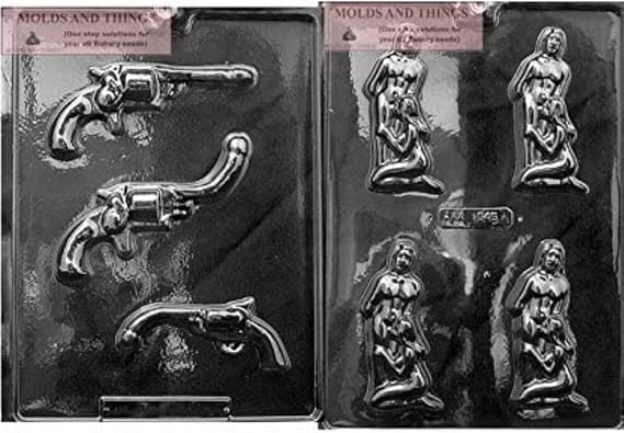 BEFORE, DURING, AFTER Adult Chocolate Candy Mold & DEEP THROAT Chocolate Candy Mold with Copyrighted Molding Instructions