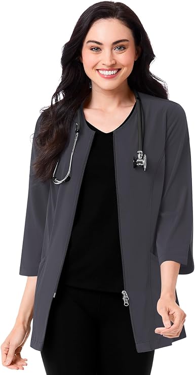 Maevn Smart Womens 3/4 Sleeve Medical Lab Jacket
