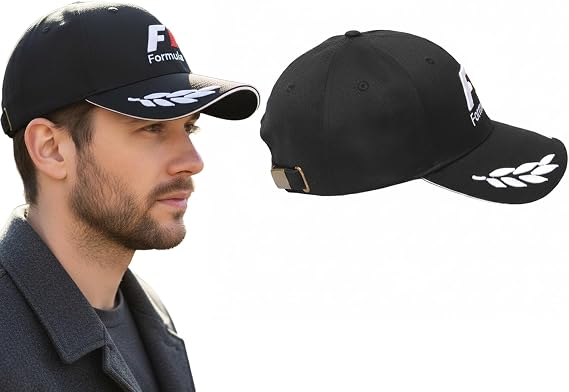 Adjustable Racing Hats for Motorsport Enthusiasts - Premium Car Racing Gift Collection, Official-Style Driver Cap, Authentic Circuit Merchandise, Ideal Father’s Day or Birthday Present Black