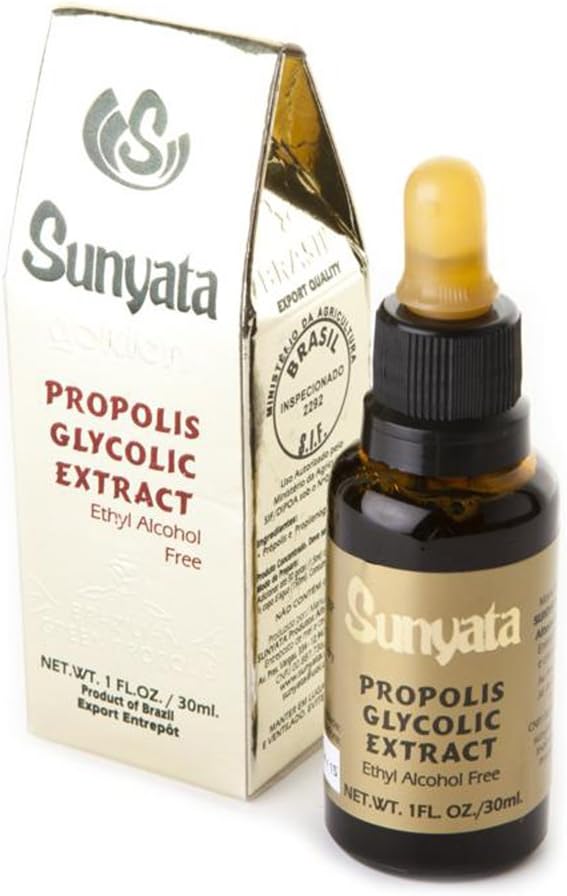 Sunyata Brazilian Green Bee Propolis Liquid Extract No Alcohol, Natural Immune Support & Antioxidant, Premium Concentrate, 30ML (1 Pack)