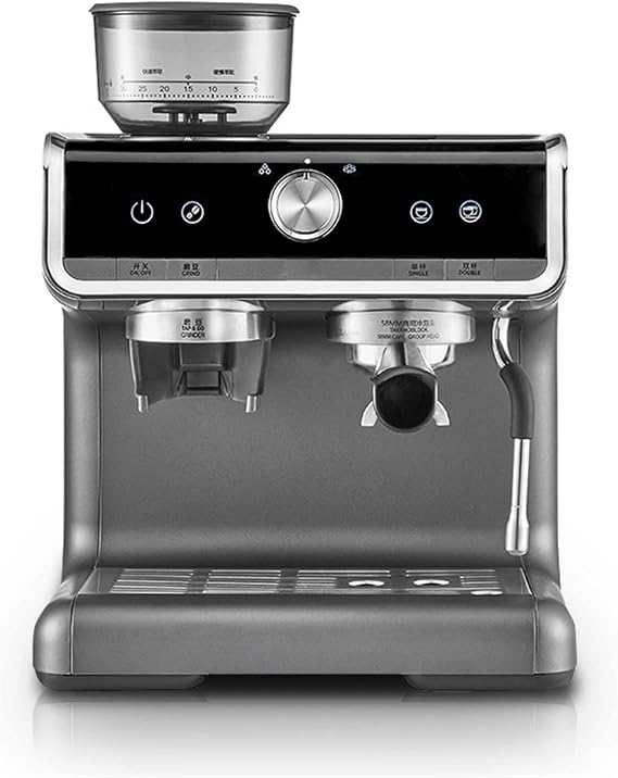 Coffee Maker Coffee Pot Electric Coffee Machine Espresso Maker Portable Fully Automatic Grinding Integrated Steam Milk Froth Machine, UK, Dark Grey