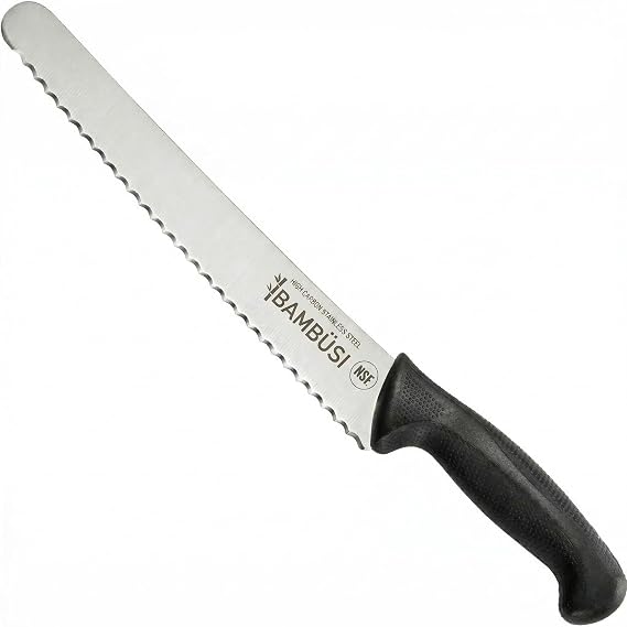 Bread Knife for Homemade Bread - 10 Inch Serrated Sourdough Cutter, Stainless Steel Bread Cutter for Artisan Loaf, Baguette, Bagel Slicer, Cake Slicer Knife Tool, Long Sharp Blade for Kitchen Baking
