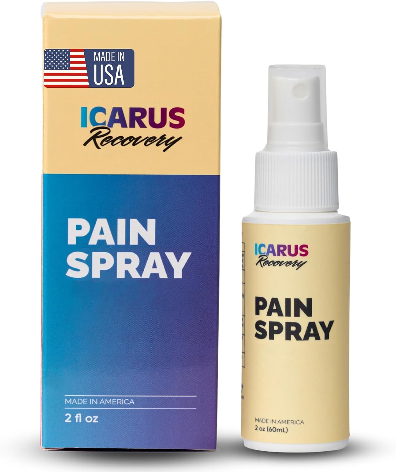 Icarus Recovery Pain Relief Spray for Muscle & Joint Recovery, Cryotherapy Freeze Spray Ideal for Back, Knee & Foot Discomfort with Menthol & Camphor Instant Relief Extra Strength Made in USA