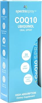 Spectraspray Vegan COQ10 Spray Supplement - Ubiquinol - Daily Vitamin Supplement for Adults, 30 Day Supply per Spray
