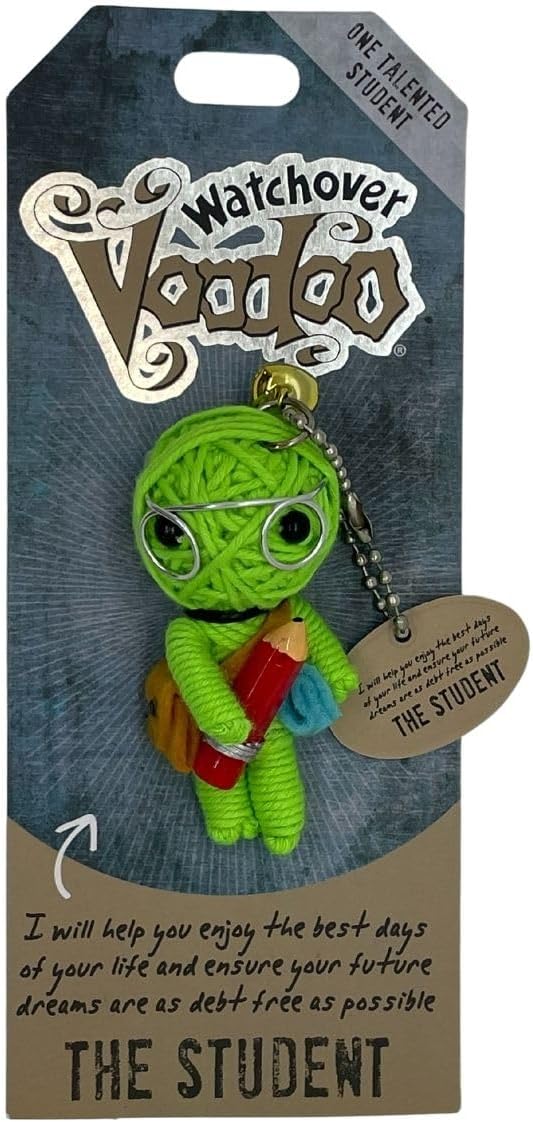 Watchover Voodoo 3-Inch The Student Keychain - Handcrafted Gift to Bring Good Luck and Positivity Everywhere You Go