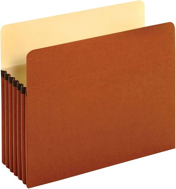 Pendaflex Bölmeli dosya, mektup boyutu, 13,3 cm genişletme, DuPont™ Tyvek® malzeme ile güçlendirilmiş, mektup boyutu, Redrop, kutu başına 10 (1534G-OX)