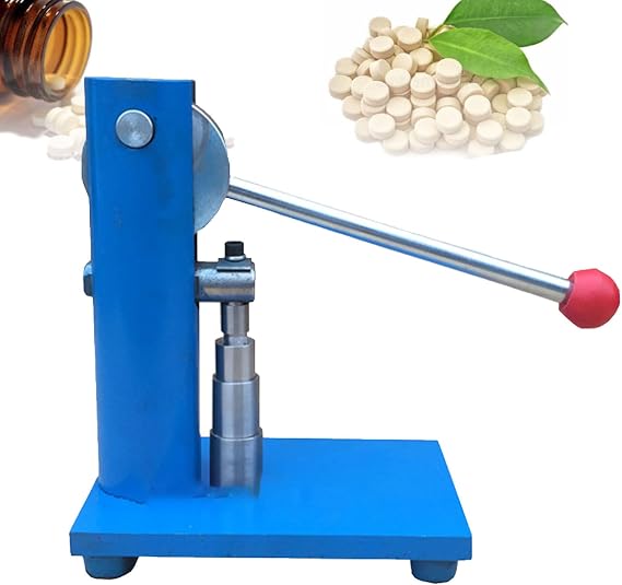 Tablet Press Machine, Manual Steel Single Punch Powder Tablet Press Machine Portable Pill Stamping Maker Tableting Tool, 3mm-12mm Hand Tablet Press Machine,12mm