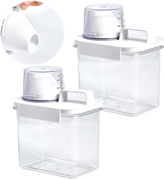 2pcs 1100ML washing powder storage, laundry detergent storage,laundry detergent dispenser container