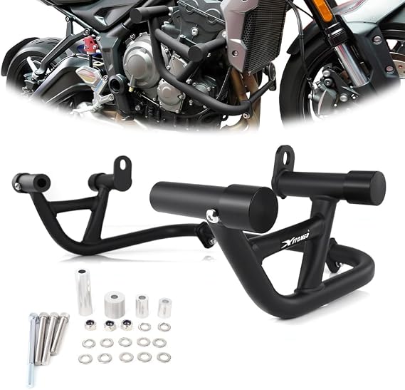 Xitomer Stunt Crash Bar Compatible with Triumph Trident 660 2021-2026, Tiger Sport 660 2022-2026 Race Rail Frame Sliders Crash Cage Motorcycle Highway Bar Engine Guard