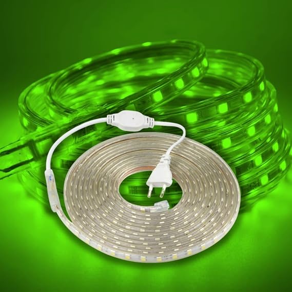 Hortum Şerit Led Dış Ortam, Bahçe, Açık Alan Aydınlatma 220v Fişli SB-6539 (Yeşil, 20 Metre) [Enerji Sınıfı A]