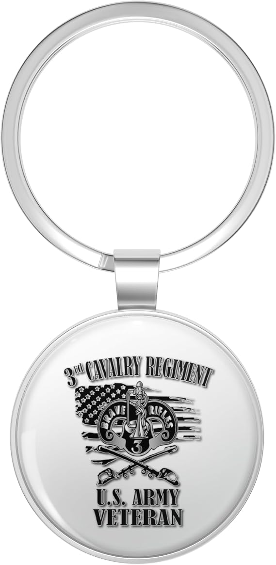 3rd Cavalry Regiment- Veteran Metal Double Sided Key Chain Keychain