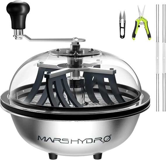 MARS HYDRO 13" Bud Leaf Bowl Trimmer Manual Hand-Cranked Wet/Dry Trimming