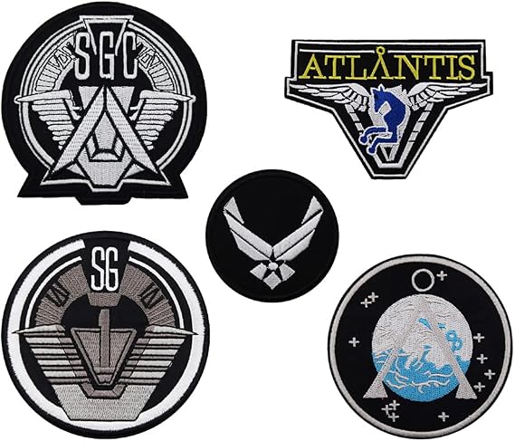 5 pack Halloween Costume Stargate SG1 Uniform DIY Embroidered Iron On Patches
