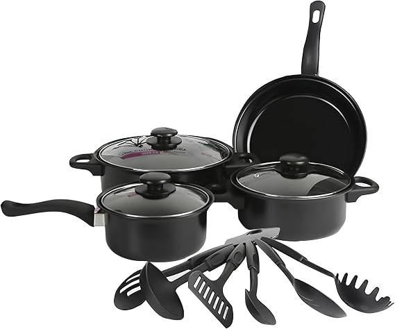 Pots And Pans Set 13 Piece Non-Stick Cooking Set Induction Cookware with Frying Pans,Saucepans Stockpot