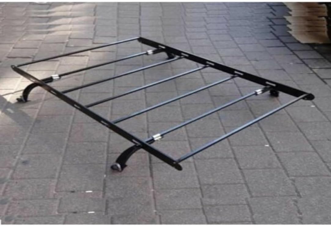 Oluklu Araçlar İçin Tavan Sepet Bagaj, 4 Ayak, Demonte, 120 cm, Siyah