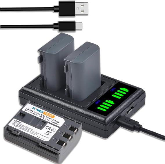 3-Pack NB-2L NB-2LH Battery and Charger