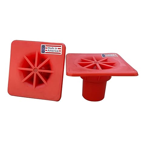 Sandbaggy OSHA Approved Rebar Safety Caps (Made in The USA) | Fall & Impalement Protection | Rebar #3 - #8 | T-Post Caps | Orange Plastic Construction Caps (200, Square - 4 x 4x 2.75)