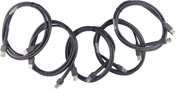 5PC USB Cable for Zebra Symbol LS2208 LS2208AP LI2208 Barcode Scanner CBA-U01-S07ZAR 2M
