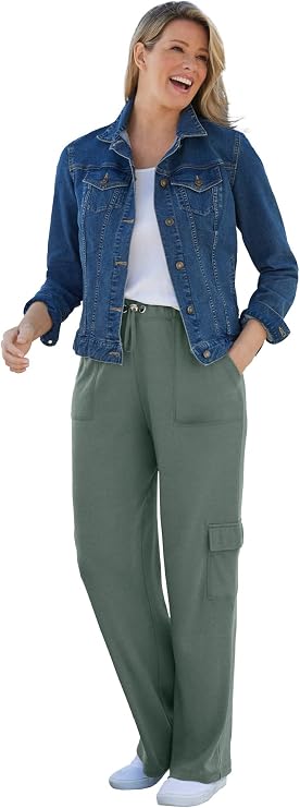 Woman Within Stretch Denim Jacket Cropped Jean Jacket