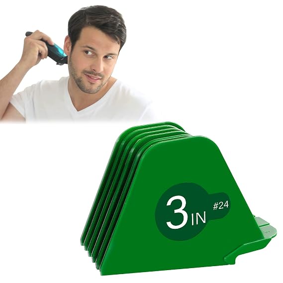 3 Inch Clipper Guard, Hair Clipper Guards Clipper Guards Extra Long Clipper Guard Guard Number 24 Comb Attachment, 3 Inch Great for Home Use (Green)