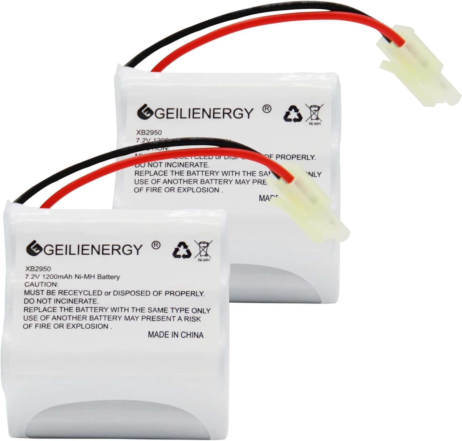 7.2V Battery Replacement Compatible with Shark XB2950 V2950 V2950A V2945Z V2945 Floor & Carpet Sweeper 2 Pack
