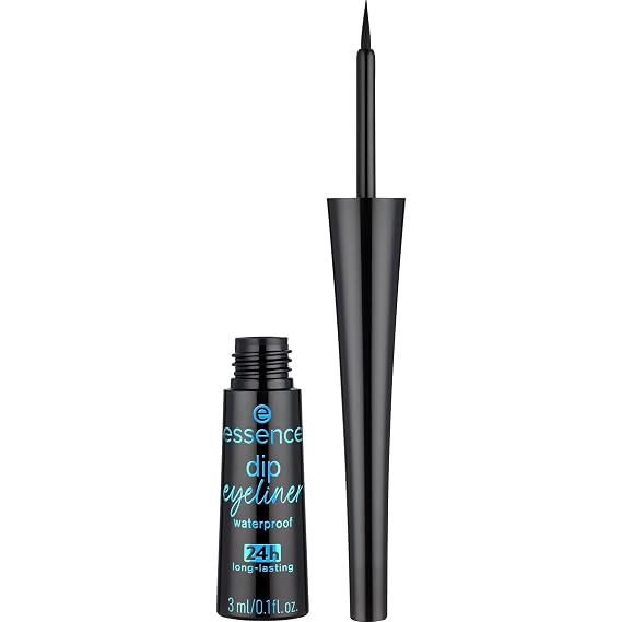 essence | Dip Eyeliner Waterproof 24H Longlasting | Deep Black Color, Precise & Easy Application | Bold & Natural Eye Make Up | Vegan, Cruelty Free & Paraben Free