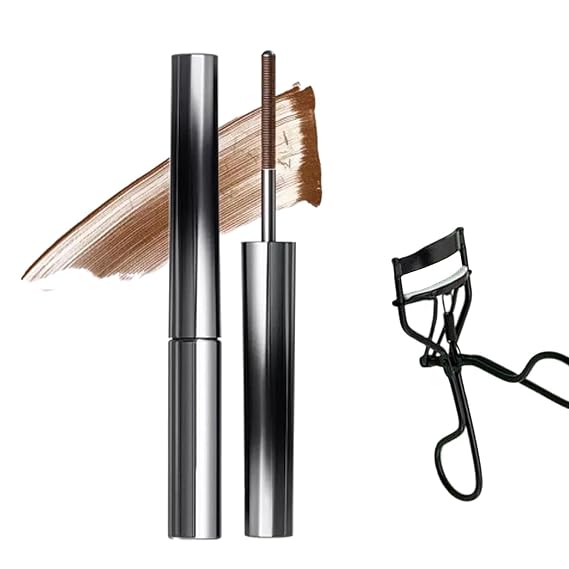 Judy Doll Mascara, Judy Doll Iron Strong Mascara, 3D Curling Eyelash Judy Doll Curling Iron Mascara, Non-Clumping (Color : Brown)