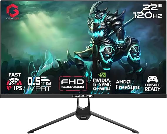 GAMEON GOES22FHD120IPS 22" FHD, 120Hz, MPRT 0.5ms, HDMI 2.1, PS5 Supported, Fast IPS Black Player Monitor