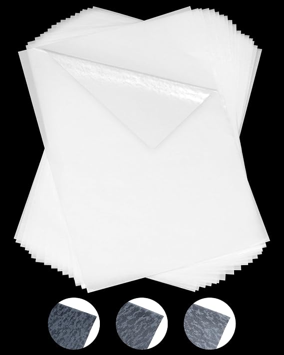 PLANTIONAL Double Sided Iron On 20 PCS Medium Weight A4 Size Press-on Patch Heat Melt Fabric Glue Sheet Permanent Fusible Adhesive Sheets
