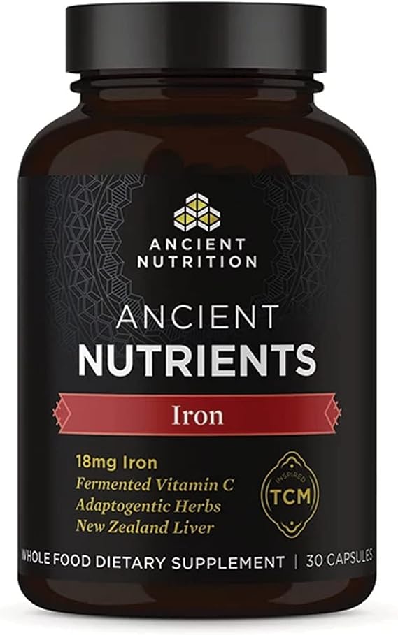 Ancient Nutrition Iron Supplement, Supports Response to Fatigue and Stress