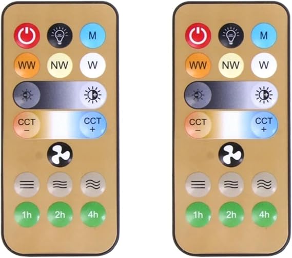 2Pcs E27 Ceiling Fan Remote Control Wireless Replacement, For Light And Fan for COMBO Adjustable Brightness And Settings, For Bedroom Living Room Home