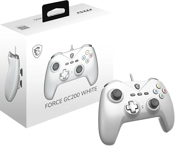 Msi Gg Force Gc200 White Gaming Arm Wired Pc/android 8+ Support Dual Vibration Motor 2m
