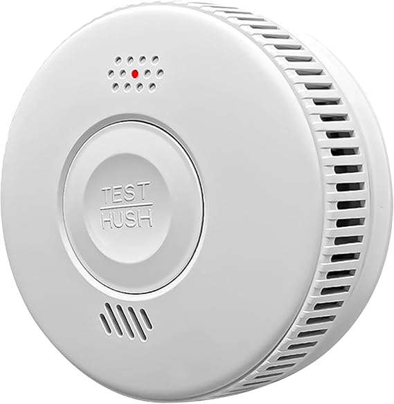 Smoke Detector with 10 Years of Autonomy, EN14604 Certified Smoke Detector, Fire Detector with Photoelectric Sensor