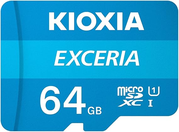 KIOXIA EXCERIA 64GB microSDXC Card – UHS-I, R100MB/s reading