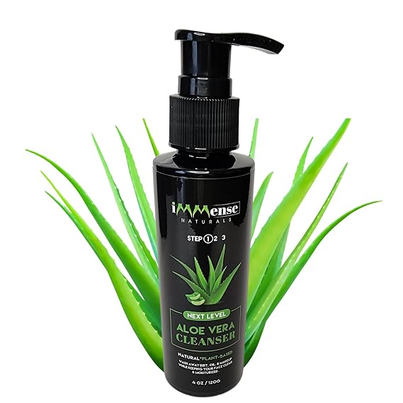Aloe Vera Gel Cleanser, For Dry & Oily Skin. Treat & Prevent Acne, Dark Spots & Eczema. Face Wash for Men and Women.
