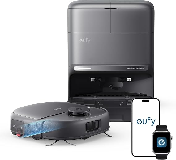 eufy C28 Robot Vacuum Cleaner and Mop Combo, 15,000 Pa, HydroJet Roller Mop | Upgraded from X10 Pro, Zero-Tangle for Pet Hair, Auto Mop Washing&Drying, Self-Emptying&Refilling 2026 New