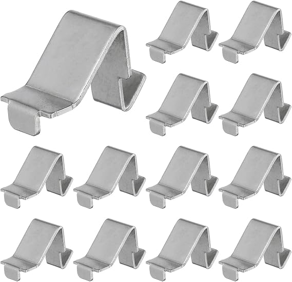 UPKOCH Metal Cabinet Shelf Clips, 12 Pack, 1.2 x 0.8 x 0.6 in