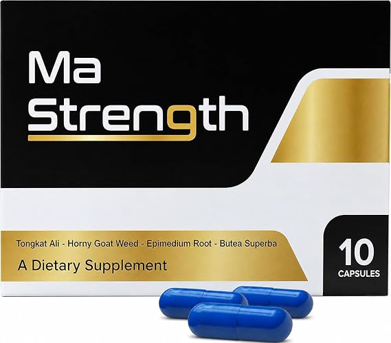 Sports Nutrition Supplement for Men | Daily Energy & Support for Active Lifestyles | Botanical Formula with Horny Goat Weed, Tongkat Ali, Panax Ginseng & Maca Root | Travel-Friendly 10 Pack