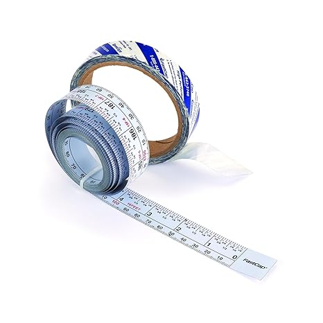 FastCap Peel & Stick Standard/Metric Measuring Tape - Perfect for Professionals and Home Improvement - Ideal for Layout & Cutting Stations - 16' Length, 7/8" Width - 01063