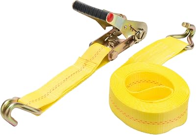 Keeper - 2 x 16 Heavy Duty Ratchet Tie-Down with Double J-Hooks - 3,333 lbs. Working Load Limit and 10,000 lbs. Break Strength