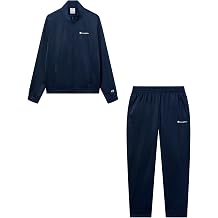 CHAMPION Men's Fleece tracksuit, set of full-zip sweater and joggers, front pockets and printed logo, drawcord waistband and side pockets on pants