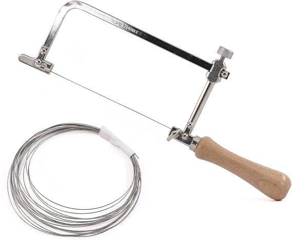 1PC Coping Saw Steel Frame with 0.5mm Diamond Wire Saw for Wood Stone Jade Metal Cutting Multi Function Hand Tool