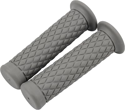 PowerMotor 78 Universal Retro Handles Grips 22mm Motorcycle Handle Bar Grips Replacement for Taotao SSR Apollo Baja KLX CRF TTR PW Dirt Pit Pocket Mini Bike ATV Quad 4 Wheels Gray