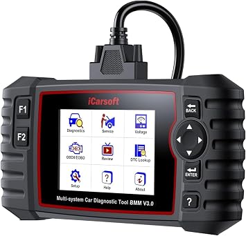Bidirectional Diagnostic Tool for BMW/Rolls-Royce, iCarsoft BMM V3.0(Enhanced VER) Full Resets/Battery Registration/ECU Coding All System OBD2 Scanner Code Reader with 16PIN+20PIN Diagnostic Adapters