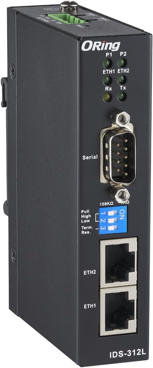 IDS-312L | Serial-to-Ethernet Modbus Gateway, 2 10/100 Ethernet, RS232/422/485, ORing Industrial Networking