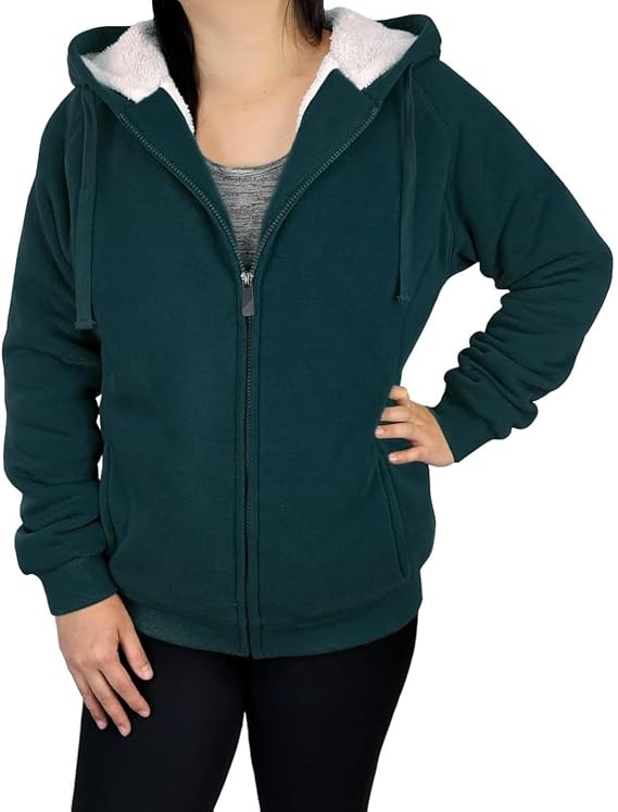 Victory Outfitters Women's Fleece Lined Zip Up Hoodies Casual Hooded Jacket Workout Full Zip Sweatshirts Pocket Coats