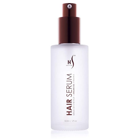 HerStyler Argan Oil Hair Serum - for Frizz, Straightening, Styling & Shine | Hair Repair Serum for Frizzy & Damaged Hair - Lightweight - Hydrating - Fast Absorbing - For Thicker, Fuller Hair - 1 Pack