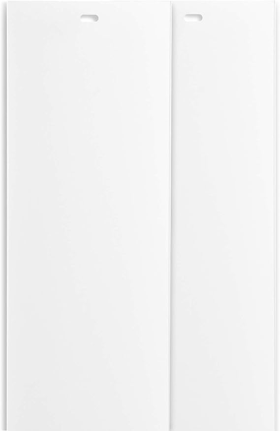 DALIX PVC Vertical Blind Replacement Slats Curved Smooth White 58.5 x 3.5 (2-Pack)