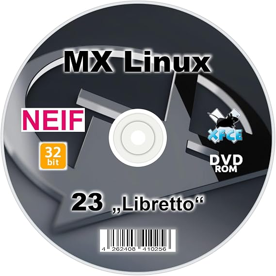 MX Linux 23 Libretto 32 bit auf DVD