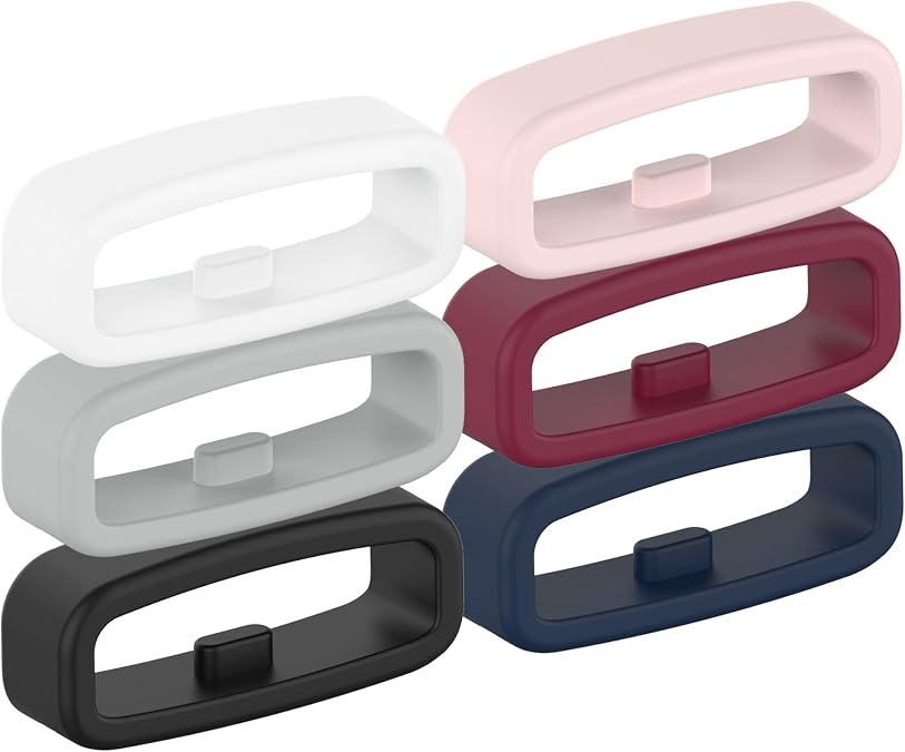 Colorful Band Keeper Compatible for Fitbit Versa 4, 3, 2, Silicone Fastener Rings Connector Security Loop/Holder/Retainer for Versa 4 Fitbit Band Accessories